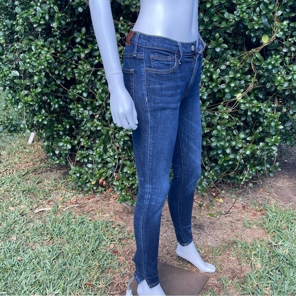 FRYE Skinny Low Rise Dark Wash Whiskered Honeycomb Size 25 Jeans - Picture 4 of 10